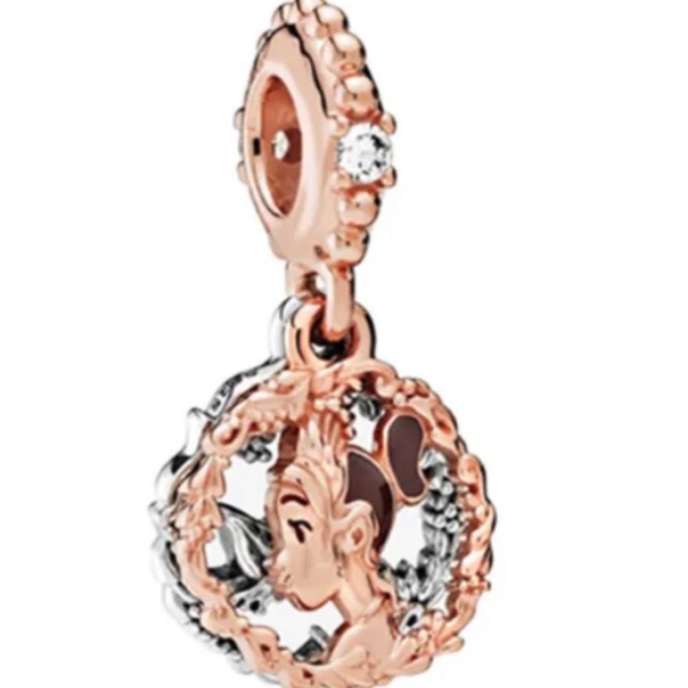 Disney Rose Gold Princess Tiana Dangle Charm - Picture 1 of 8